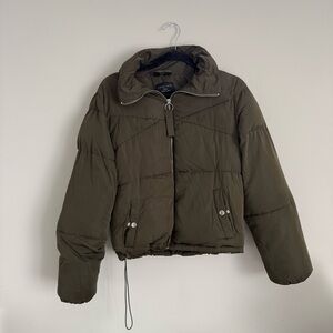 Love Tree Olive Puffer Jacket Size Small